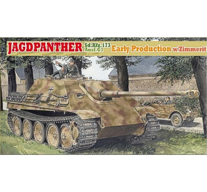 D6494 Немецкий истребитель танков Jagdpanther Ausf.G1 с циммеритом. Сборная модель 1/35.