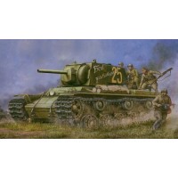 84810 Сборная модель советского танка КВ-1 (мод. 1941г. с малой башней) 1/48