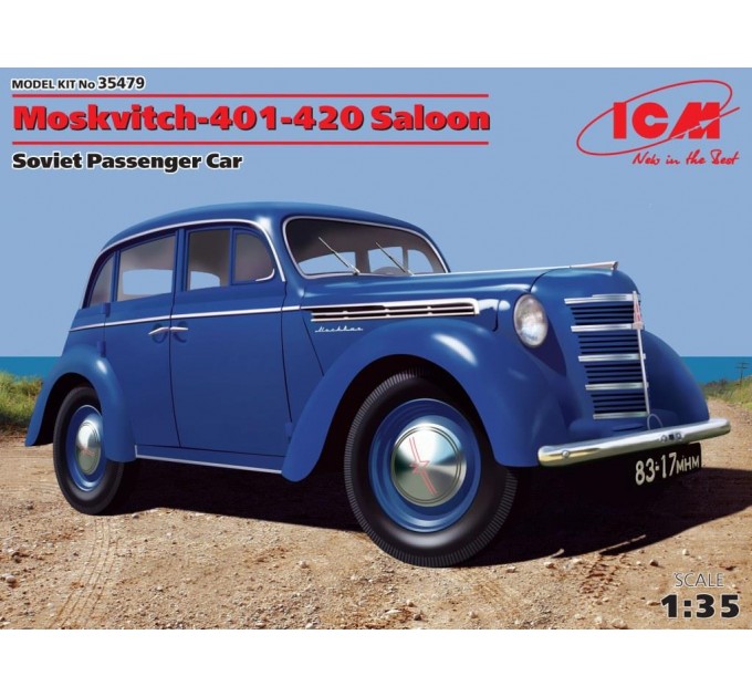 35479 Москвич-401-420С, Советский легковой автомобиль. Сборная модель 1/35