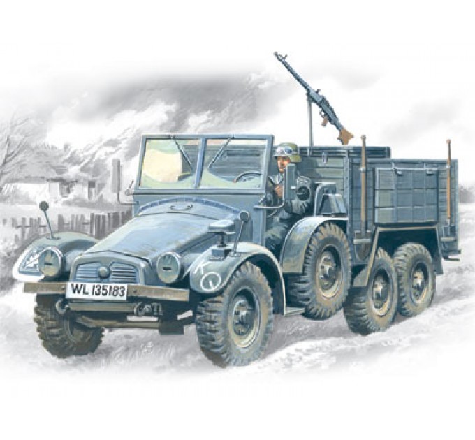 72451 Krupp L2H143 Kfz70, германский легкий грузовой втомобиль. Сборная модель 1/72.