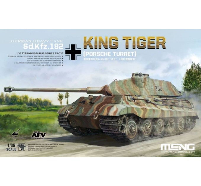 TS-037 1/35 German Heavy Tank Sd.Kfz.182 King Tiger (Porsche Turret)