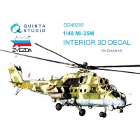 QD48295 1/48 3D Декаль интерьера кабины Ми-35М (Звезда)