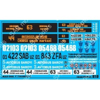 SAB010 Декаль для моделей автобусов. Ташкент SAB010 Декаль для моделей автобусов. Ташкент