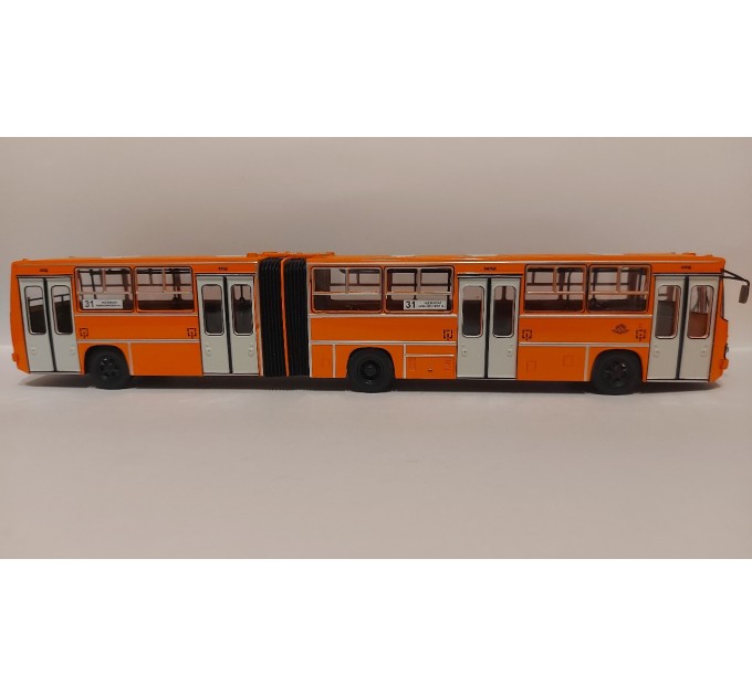 А003 Модель автобуса Ikarus-280.64 оранжевый (900537), Новосибирск №31 (доработан)