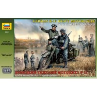 3632 Нем. Мотоцикл Р-12 с водителем и офицером 3632 Нем. Мотоцикл Р-12 с водителем и офицером