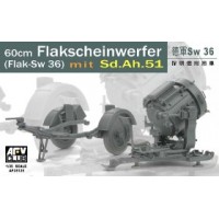 AF35125 Немецкий прожектор 60cm Flakscheinwerfer 36 (Sw 36) с прицепом Sd.Ah.51. 1\35