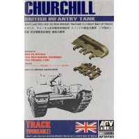 AF35183 Churchill Heavy Cast Steel Box Section Spudded Tracks / B.T.S 3 Heavy Built-Up Tracks