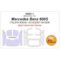 24301-1 Mercedes Benz 600S (ITALERI #3638 / ACADEMY #15506) - (Двусторонние маски) 24301-1 Mercedes Benz 600S (ITALERI #3638 / ACADEMY #15506) - (Двусторонние маски)