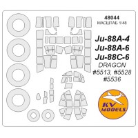 48044 Ju-88A-4 / A-6 / C-6 (DRAGON #5513, #5528, #5536) + маски на диски и колеса 48044 Ju-88A-4 / A-6 / C-6 (DRAGON #5513, #5528, #5536) + маски на диски и колеса