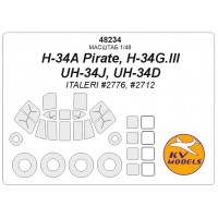 48234 H-34A Pirate, H-34G.lll, UH-34J, UH-34D (ITALERI #2776, #2712) + маски на диски и колеса 48234 H-34A Pirate, H-34G.lll, UH-34J, UH-34D (ITALERI #2776, #2712) + маски на диски и колеса
