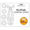 72099 Ki-27a/b (ICM #72201, ICM #72202) + маски на диски и колеса