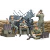 Т00432 Расчёт немецкой зенитной пушки. Сборная модель 1/35.